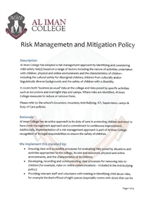 Child Safety Standard 6 Policy