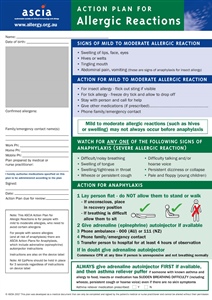 ASCIA Allergic Reactions