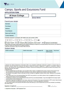 CSEF Application Form