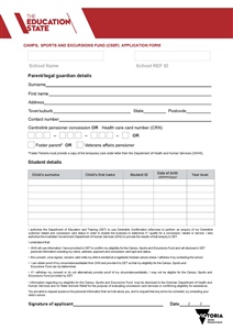 CSEF Application Form